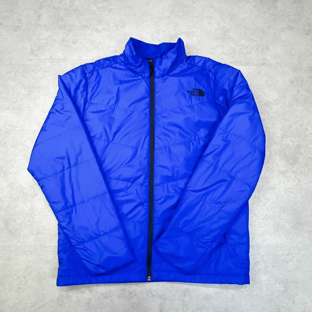 THE NORTH FACE(ザノースフェイス)のノースフェイス　中綿ジャケット　ワンポイント　ブルゾン　古着　ブルー　M メンズのジャケット/アウター(ブルゾン)の商品写真