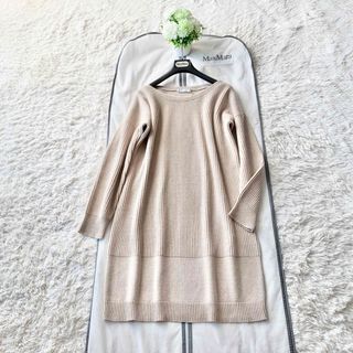 マックスマーラ(Max Mara)の極綺麗‼️最高級 白タグ マックスマーラ カシミヤ ふんわりワンピース(ひざ丈ワンピース)