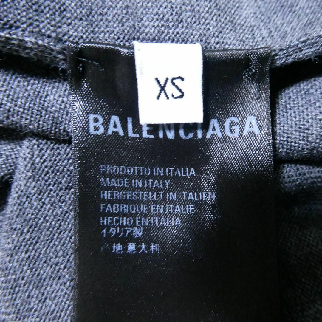 Balenciaga(バレンシアガ)の美品 BALENCIAGA バックロゴ クルーネック 長袖 ニット セーター メンズのトップス(ニット/セーター)の商品写真