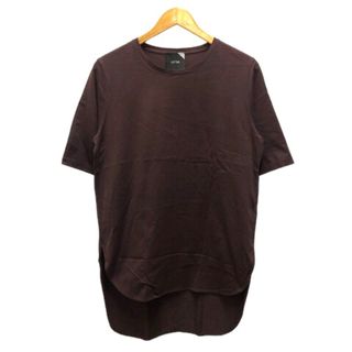 エイトン カットソー Tシャツ クルーネック コットン ロング丈 半袖 2 茶(カットソー(半袖/袖なし))