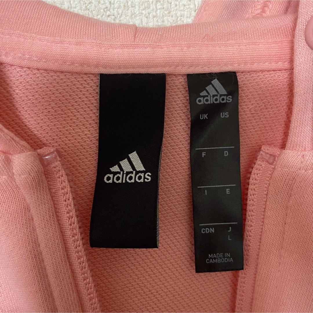 adidas(アディダス)の【超希少】アディダス　ジャージ　上下　パーカー　パンツ　レディース　紺ピンク　L レディースのレディース その他(セット/コーデ)の商品写真