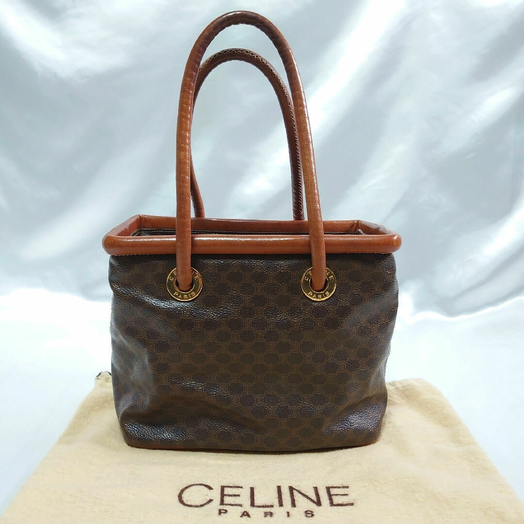 celine - CELINE マカダム柄 ハンドバッグ ポーチ バニティバッグの