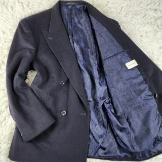 メンズメルローズ(MEN'S MELROSE)の【 極美品 】 メンズメルローズ　ペイズリー　ジャケット　紺ブレ　総柄　ネイビー(テーラードジャケット)