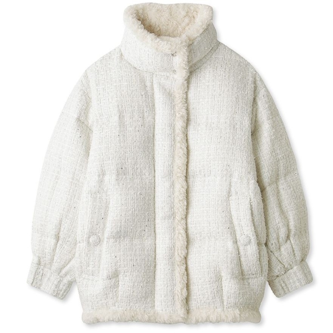 SNIDEL - ラスト 新品 SNIDEL ツイードダウン ホワイトの通販 by SNIDEL - ラスト 新品 SNIDEL ツイードダウン ホワイトの通販 by
