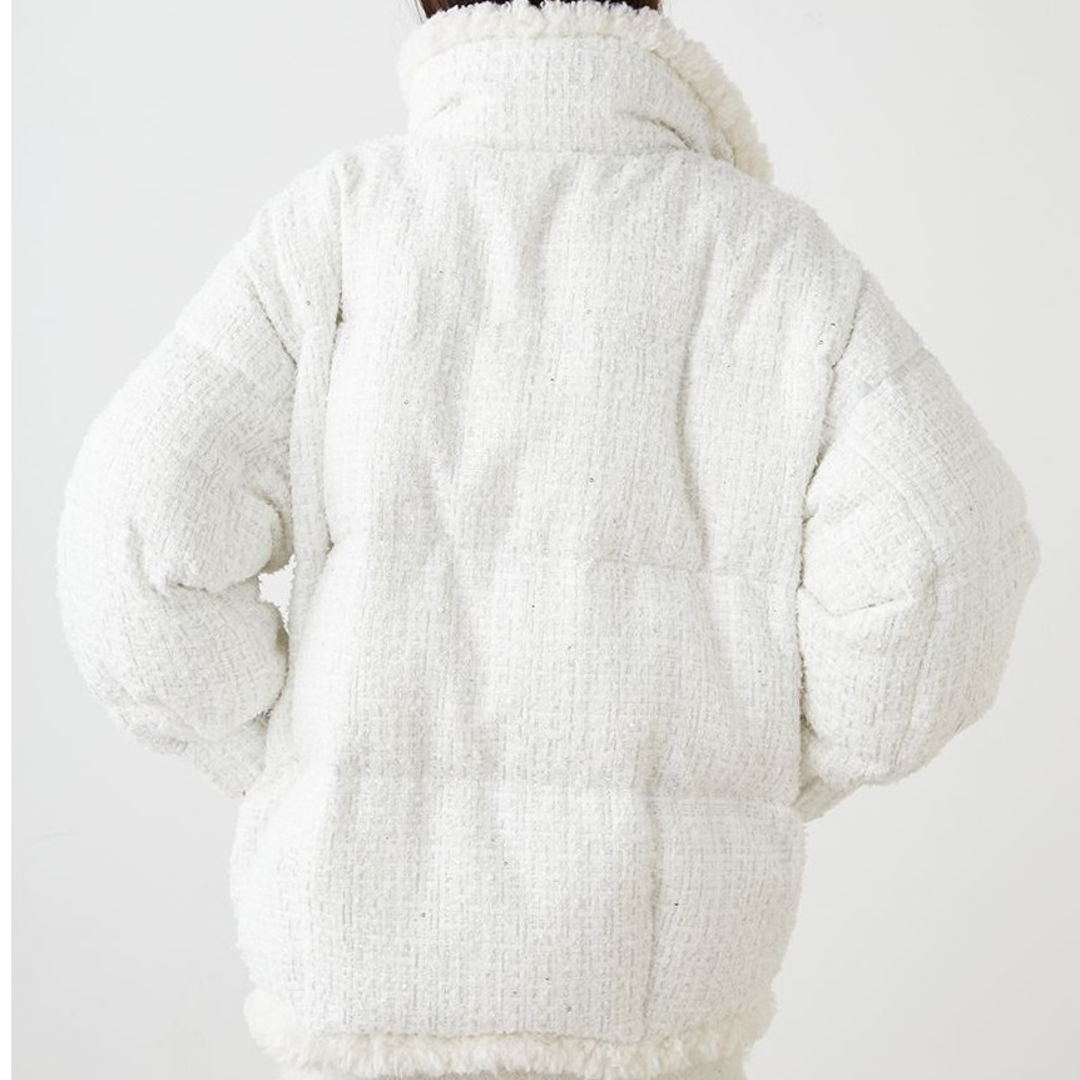 SNIDEL - ラスト 新品 SNIDEL ツイードダウン ホワイトの通販 by SNIDEL - ラスト 新品 SNIDEL ツイードダウン ホワイトの通販 by