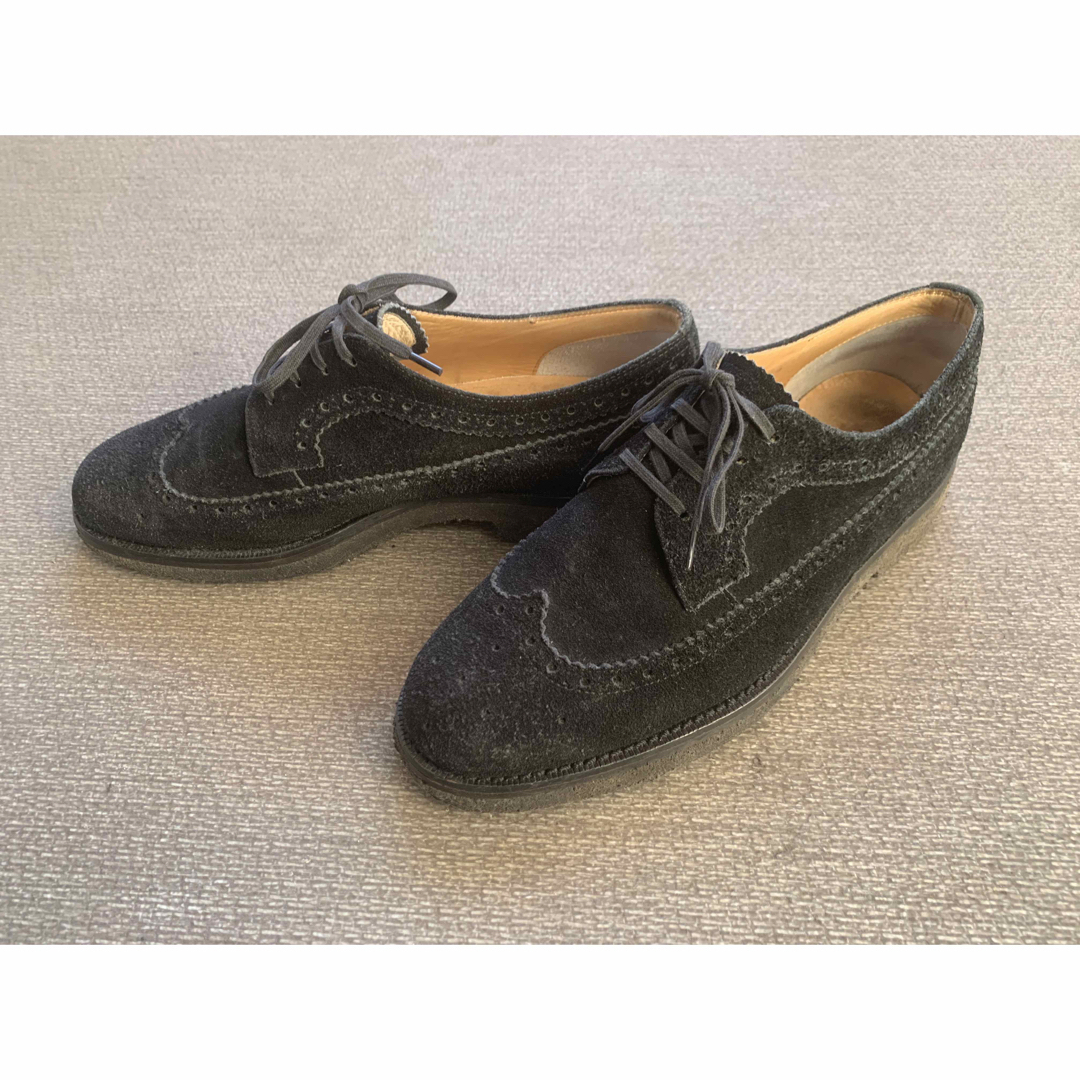 【格安】古着 スウェード 靴 黒 26cm メンズの靴/シューズ(ドレス/ビジネス)の商品写真
