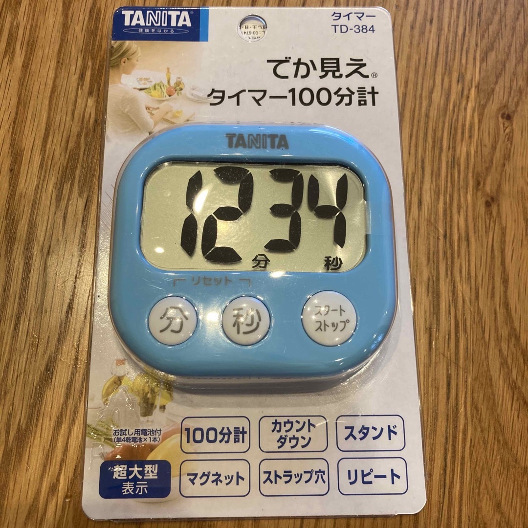 TANITA(タニタ)のタニタ　でか見えタイマー100分計　TD-384  インテリア/住まい/日用品のキッチン/食器(収納/キッチン雑貨)の商品写真