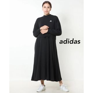 アディダス(adidas)の【新品】アディダス adidas 黒 ロング ワンピース(ロングワンピース/マキシワンピース)