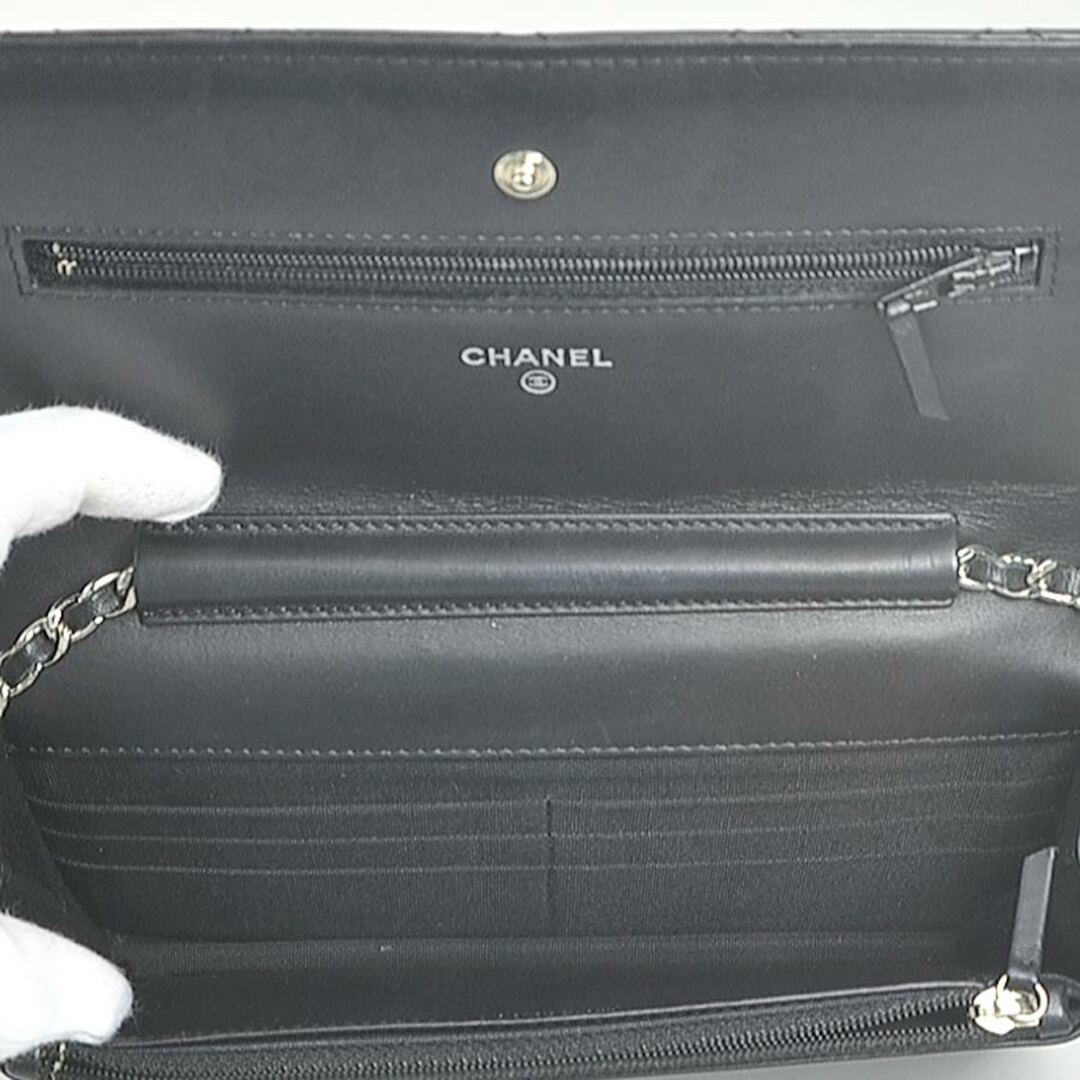 CHANEL(シャネル)のシャネル CHANEL ウォレットチェーン マトラッセ パテントレザー/メタル ブラック/シルバー レディース 送料無料【中古】 e57761f メンズのファッション小物(ウォレットチェーン)の商品写真