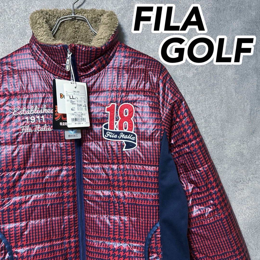 ランクＮ【未使用タグ付き】FILA GOLF フィラゴルフ 中綿長袖ジップジャケット