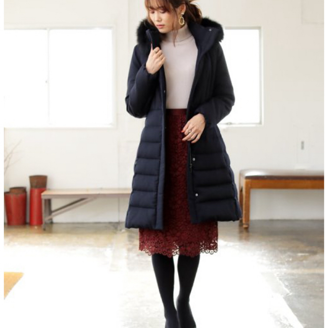 ANAYI - アナイ ダウンコート ネイビー 36サイズの通販 by shop ANAYI - アナイ ダウンコート ネイビー 36サイズの通販 by shop