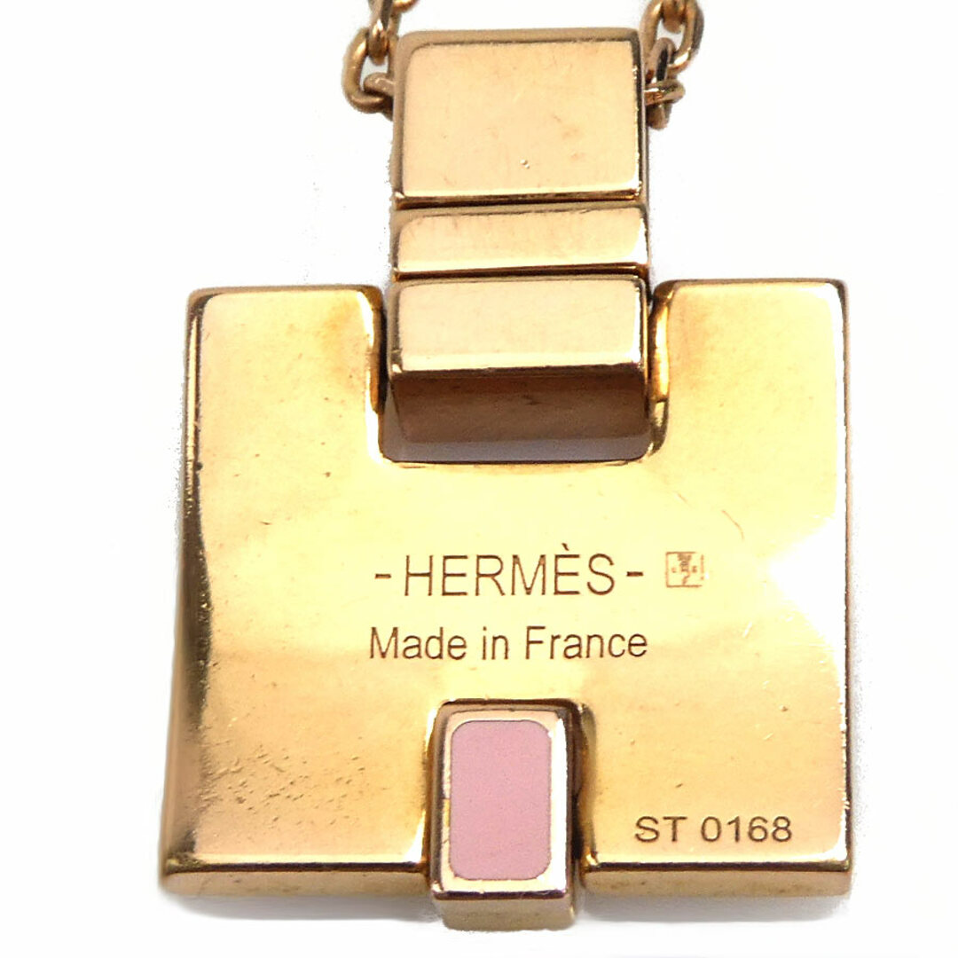 Hermes(エルメス)のエルメス HERMES ネックレス アイリーン メタル/エナメル ピンクゴールド/ピンク レディース 送料無料【中古】 e57786f レディースのアクセサリー(ネックレス)の商品写真