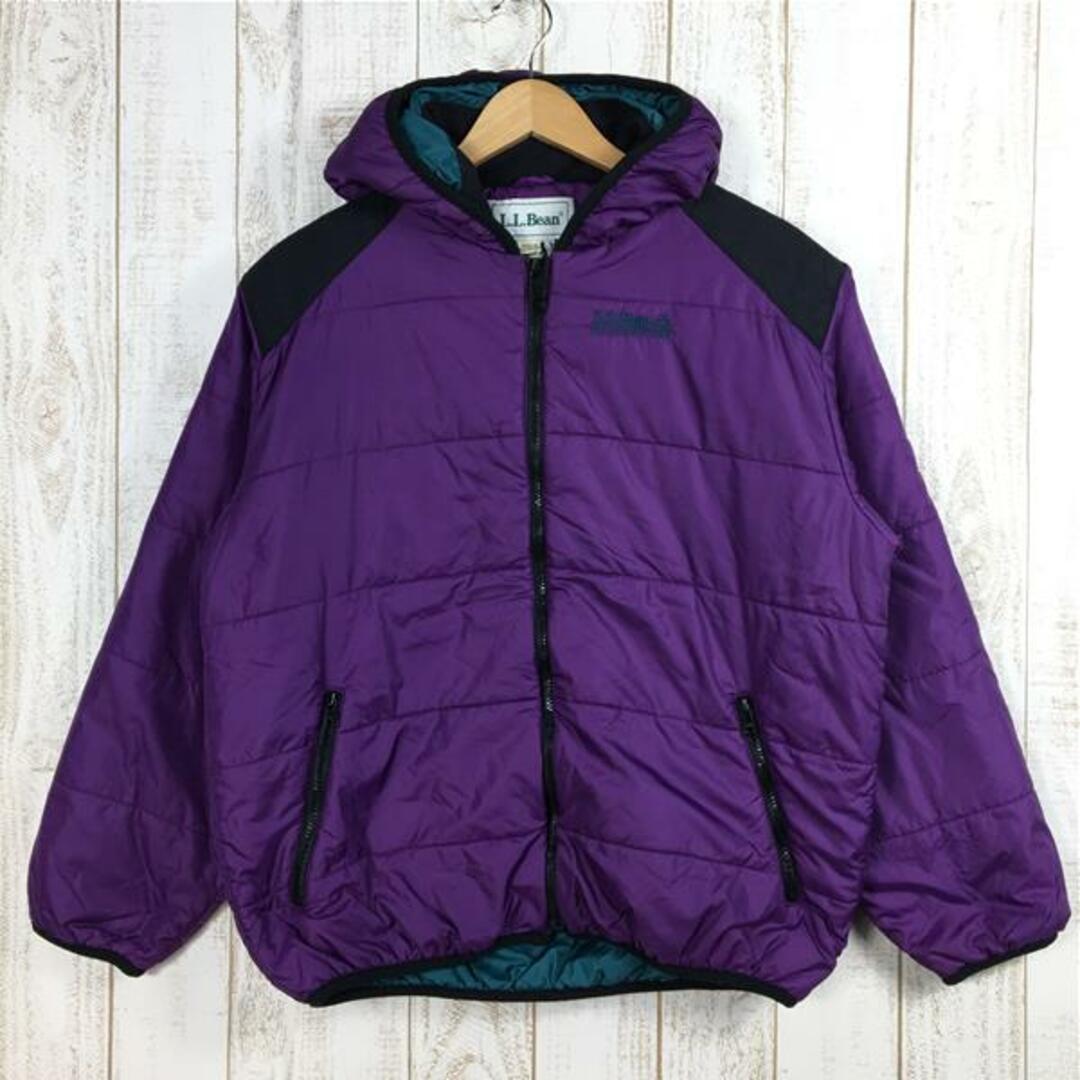 L.L.Bean(エルエルビーン)のKIDs XL  エルエルビーン 1990s プリマロフト インサレーション フーディ Primaloft insulation Hoody ジャケット MENs S相当 ビンテージ 生産終了モデル 入手困難 LLBEAN Purple / Teal パープル系 メンズのメンズ その他(その他)の商品写真