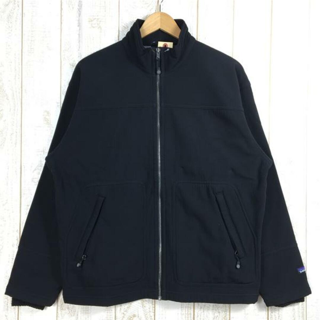 無臭いMENs M  パタゴニア 2005 ボイラープレート ジャケット BoilerPlate Jacket ソフトシェル フリース houyhnhnmサミット掲載モデル 栗原道彦氏 生産終了モデル 入手困難 企業刺繍 ユニフォーム PATAGONIA 28370 BLK Black ブラック系