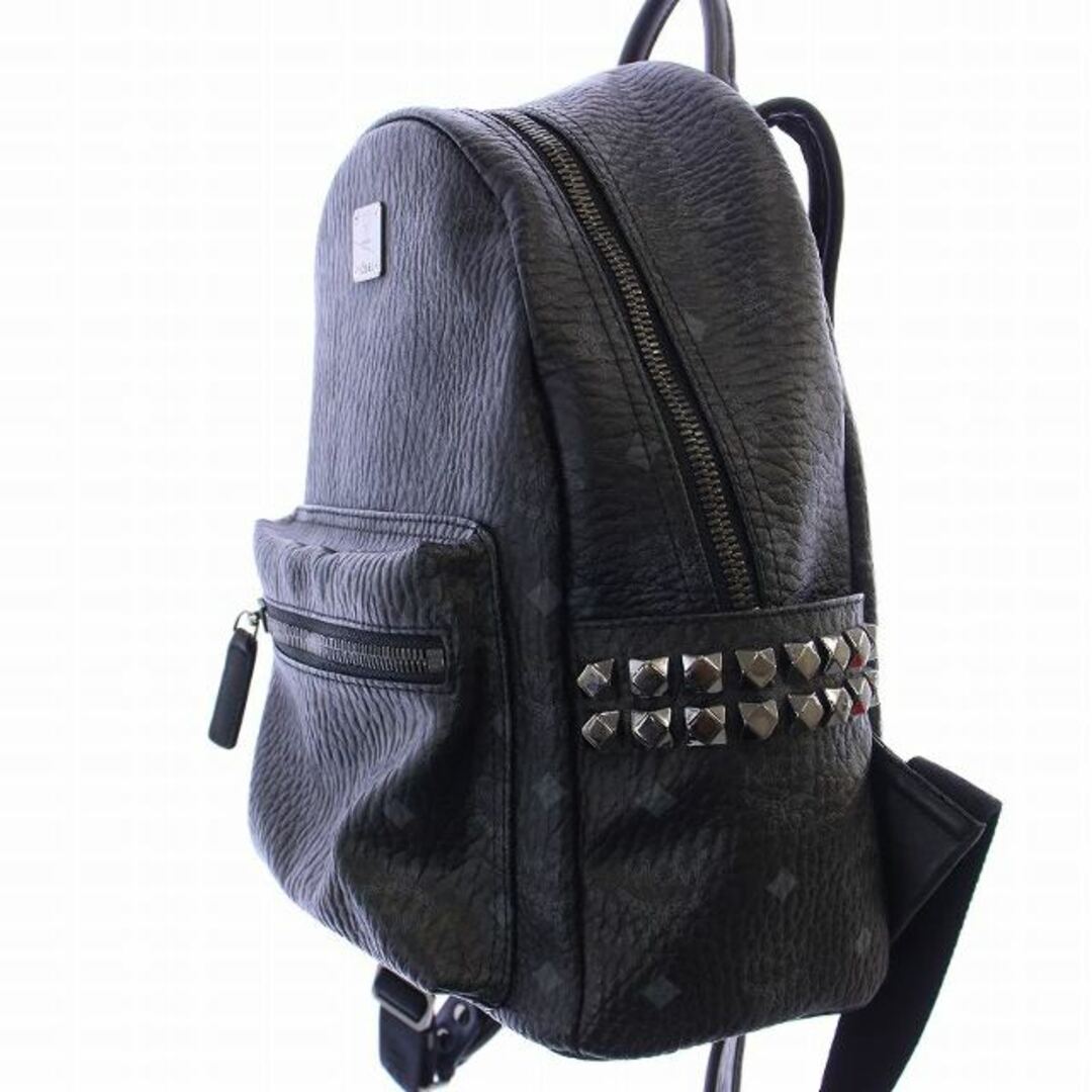 MCM サイドスタッズ バックパック ヴィセトス リュック PVC ロゴ 黒 MCM サイドスタッズ バックパック ヴィセトス リュック PVC ロゴ 黒