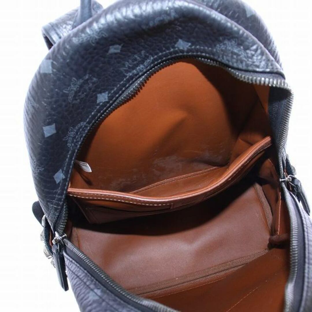 MCM サイドスタッズ バックパック ヴィセトス リュック PVC ロゴ 黒 MCM サイドスタッズ バックパック ヴィセトス リュック PVC ロゴ 黒