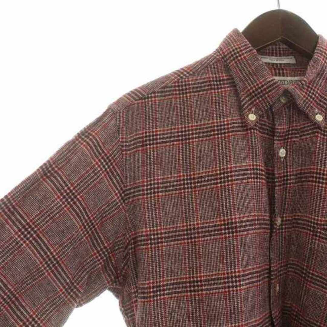 INDIVIDUALIZED SHIRTS(インディヴィジュアライズドシャツ)のINDIVIDUALIZED SHIRTS ボタンダウンシャツ 15.5 M 赤 メンズのトップス(シャツ)の商品写真