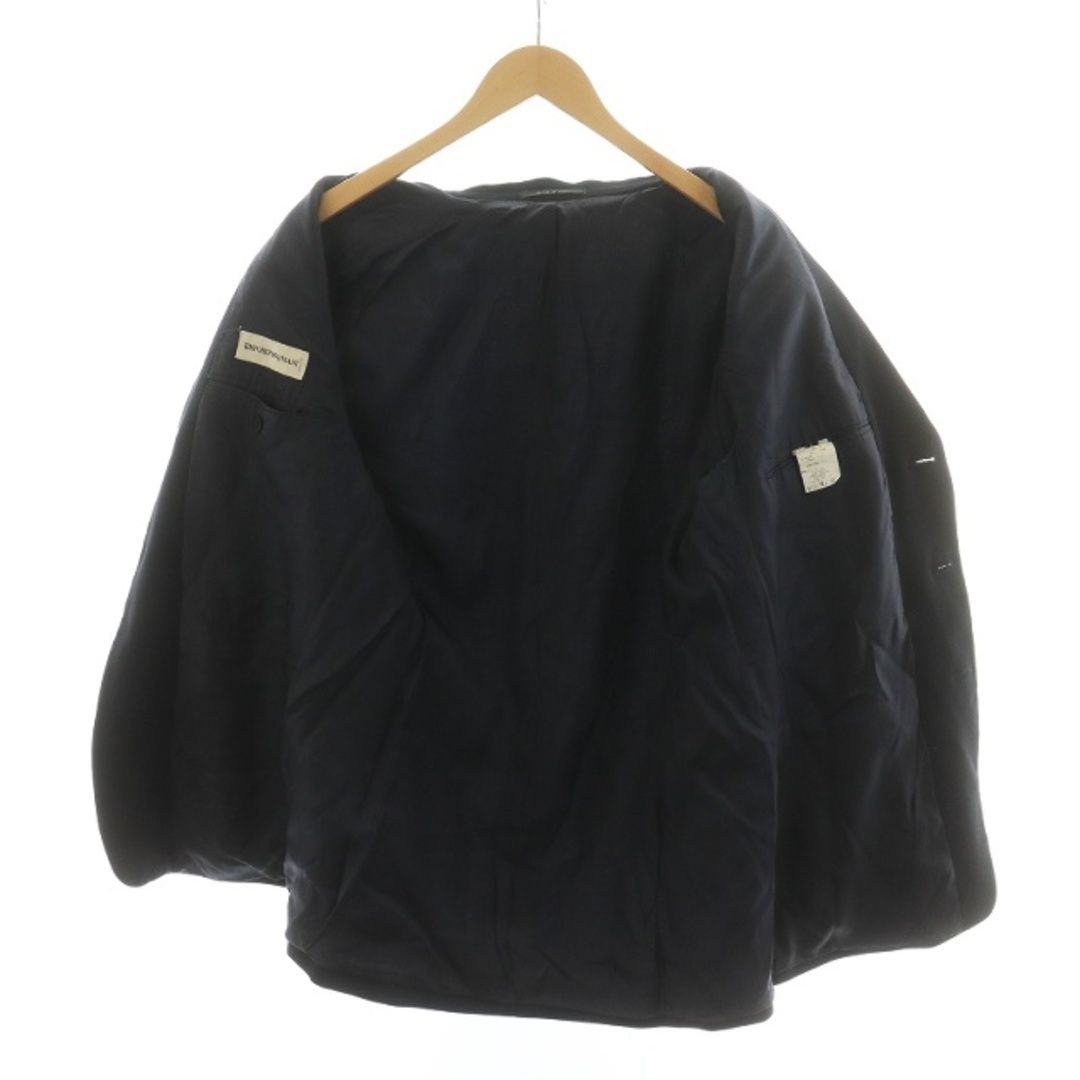 Emporio Armani(エンポリオアルマーニ)のEMPORIO ARMANI テーラードジャケット 長袖 総裏地 42 XL 黒 メンズのジャケット/アウター(テーラードジャケット)の商品写真