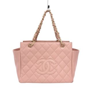 シャネル(CHANEL)の　シャネル CHANEL ココマーク マトラッセ チェーンハンドバッグ A15688 6番台 ピンク ゴールド金具 キャビアスキン レディース ハンドバッグ(ハンドバッグ)