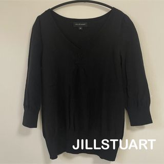 ジルスチュアート(JILLSTUART)のJILLSTUART ブラック Vネックニット(ニット/セーター)