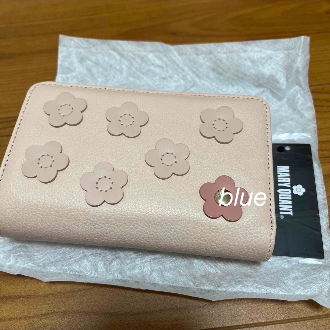 MARY QUANT(マリークワント)のマリークワント　二つ折り財布　ピンク　牛革　花柄 レディースのファッション小物(財布)の商品写真