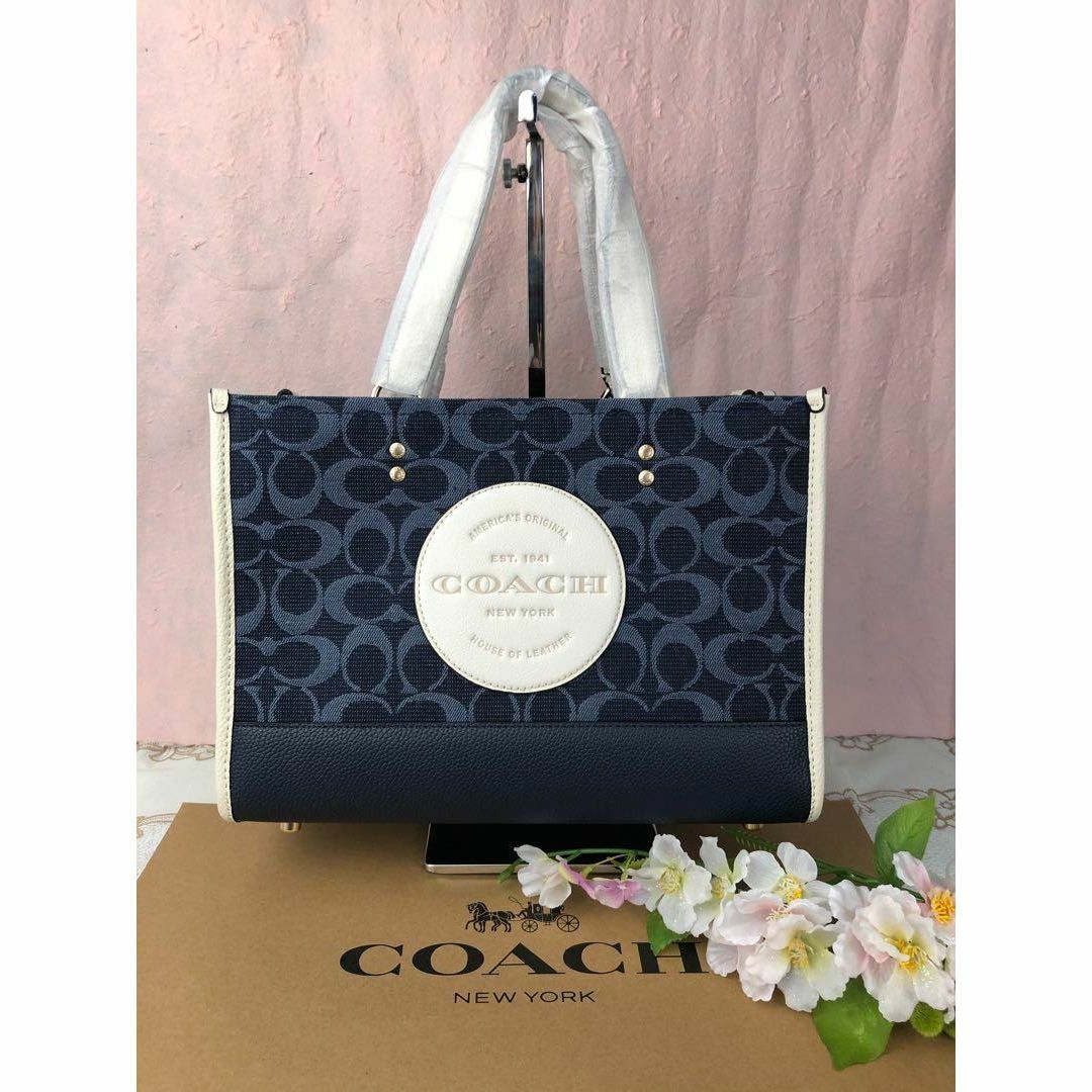 COACH(コーチ)のCOACH コーチ デニム 2way パッチ ワンポイント トートバッグ レディースのバッグ(トートバッグ)の商品写真