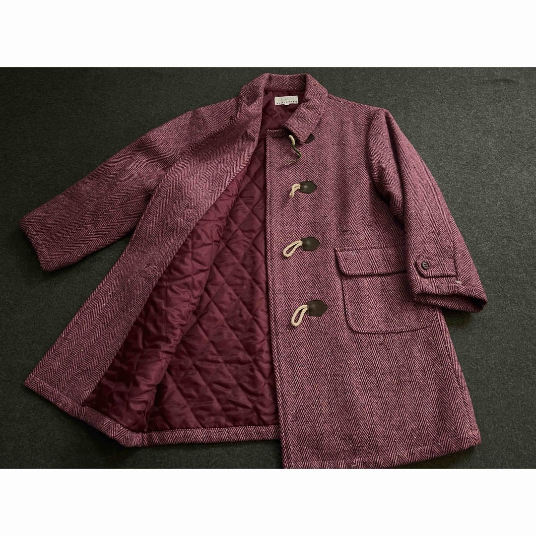 オンワード樫山　組曲　ツイードのダッフルコート　L 美品 キッズ/ベビー/マタニティのキッズ服女の子用(90cm~)(コート)の商品写真