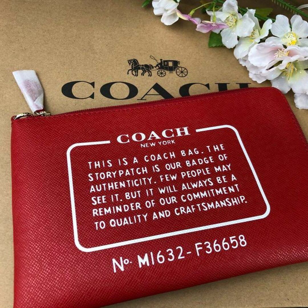 COACH(コーチ)のCOACH コーチ リバーシブル ダークブラウン シグネチャー レッド レディースのバッグ(トートバッグ)の商品写真