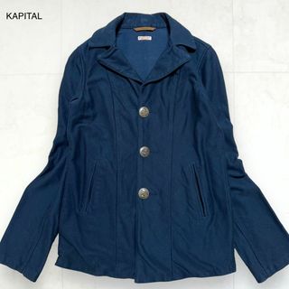 キャピタル(KAPITAL)のKAPITAL 紺ブレ ジャケット 金ボタン コットン ネイビー サイズ0(テーラードジャケット)