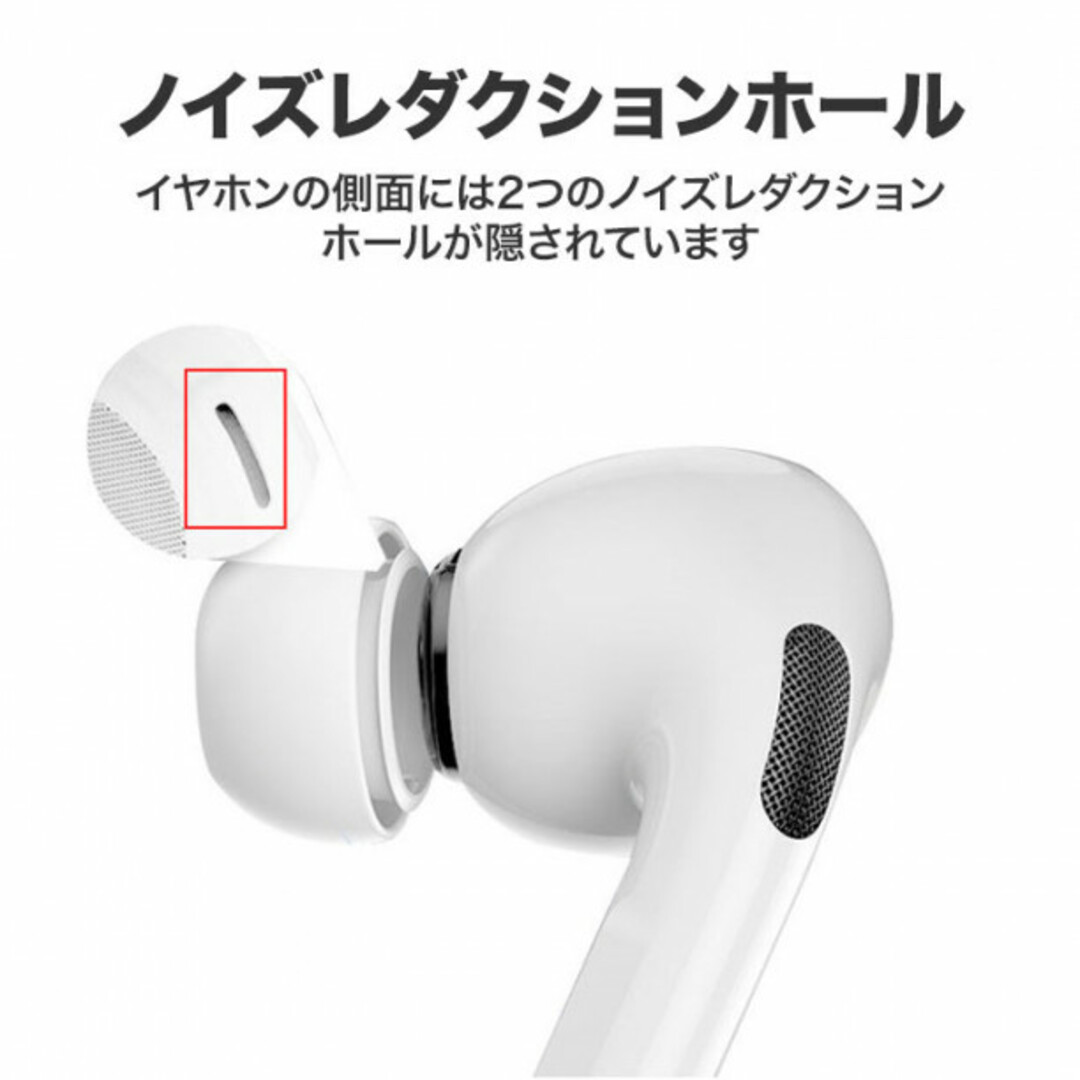 AirPods Pro イヤホン シリコン イヤーチップ S M L 3セット白 スマホ/家電/カメラのオーディオ機器(ヘッドフォン/イヤフォン)の商品写真