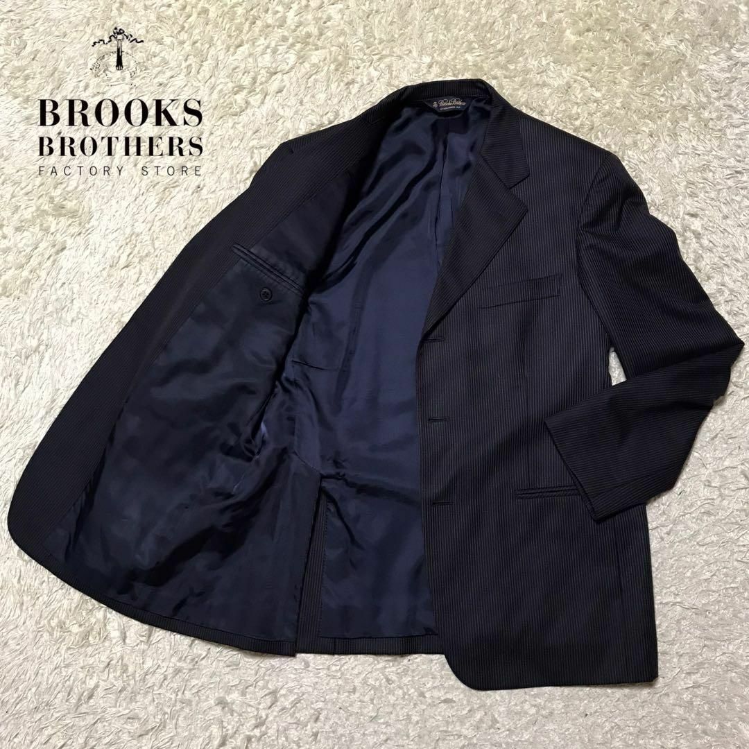 Brooks Brothers(ブルックスブラザース)の【ストライプ】ブルックスブラザーズ　ウール混　テーラードジャケット　L778 メンズのジャケット/アウター(テーラードジャケット)の商品写真