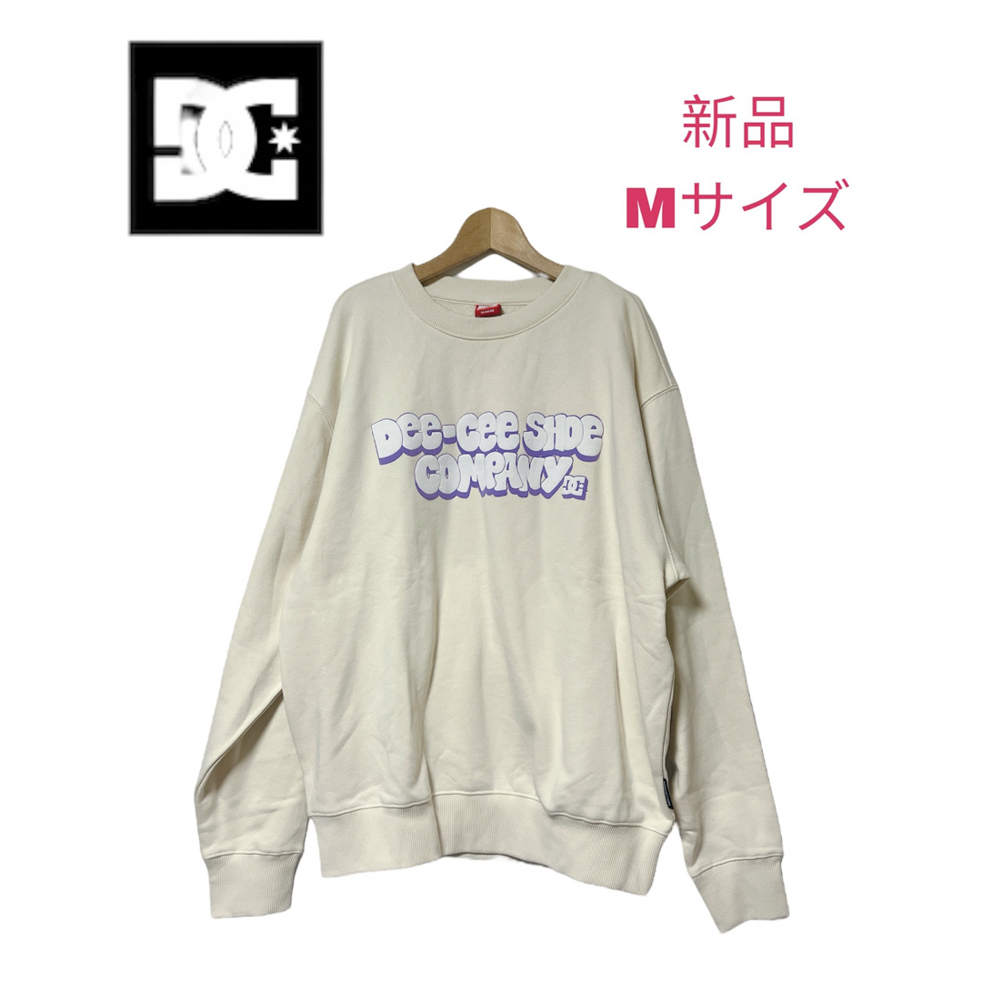 DC(ディーシー)の♡新品♡DC shoes ホワイトスウェット　トレーナー　Mサイズ レディースのトップス(トレーナー/スウェット)の商品写真