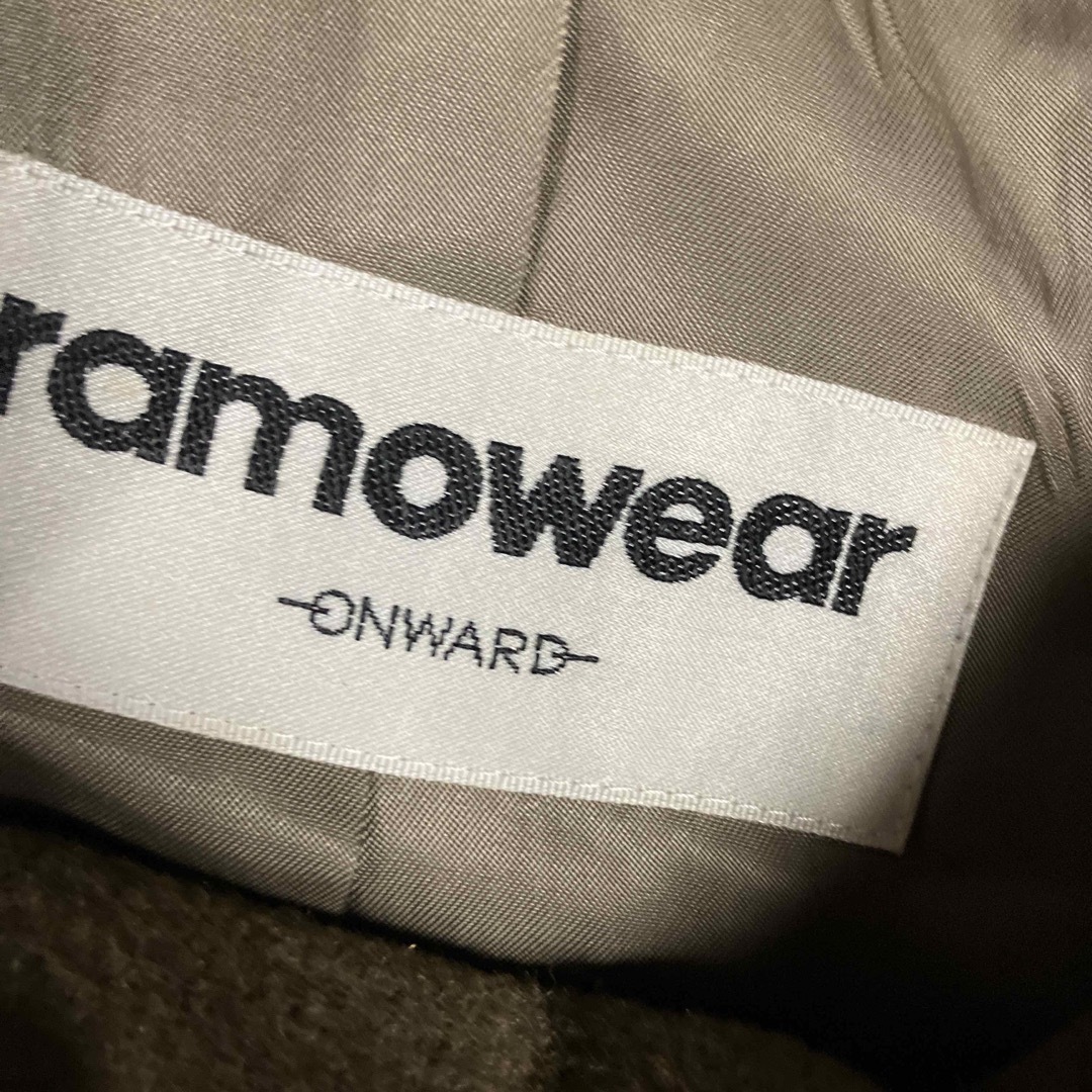 ◎ ramowear  オンワード　コート　茶色 レディースのジャケット/アウター(ロングコート)の商品写真