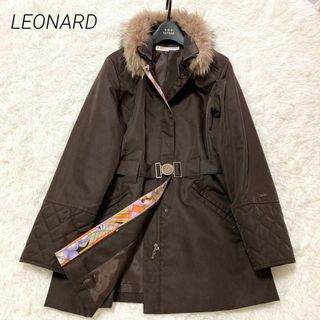 LEONARD - 【美品】レオナール シルク100% ゆったり 中綿コート ...