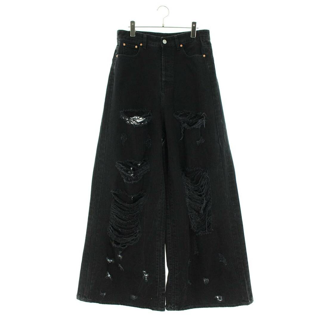 VETEMENTS(ヴェトモン)のヴェトモン  24SS  UE64PA130B ウォッシュクラッシュ加工ビッグシェイプデニムパンツ メンズ 31 メンズのパンツ(デニム/ジーンズ)の商品写真