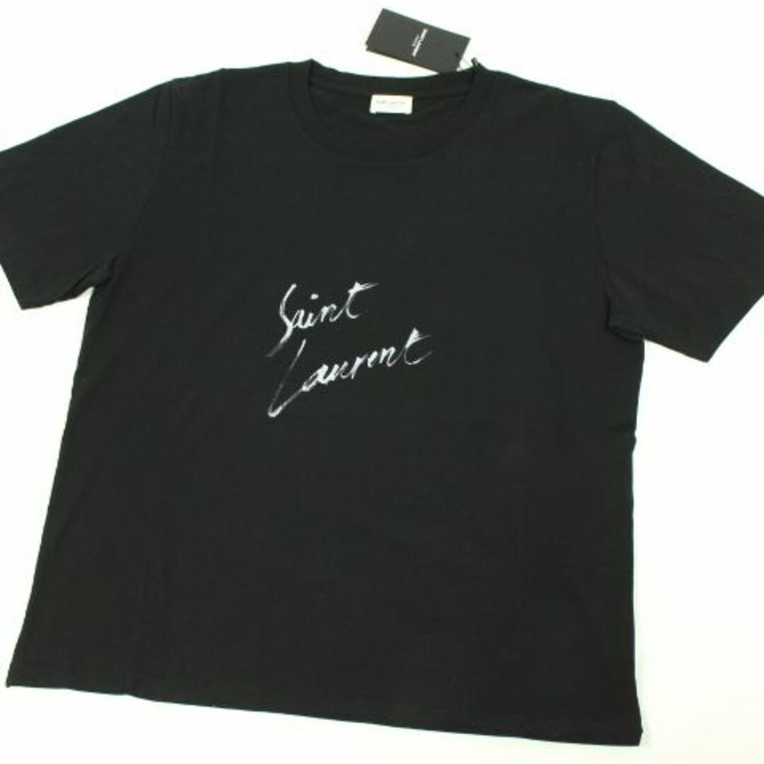 Saint Laurent(サンローラン)のサンローラン　レディースTシャツ　シグニチャーロゴ　ブラック　サイズM レディースのトップス(Tシャツ(半袖/袖なし))の商品写真