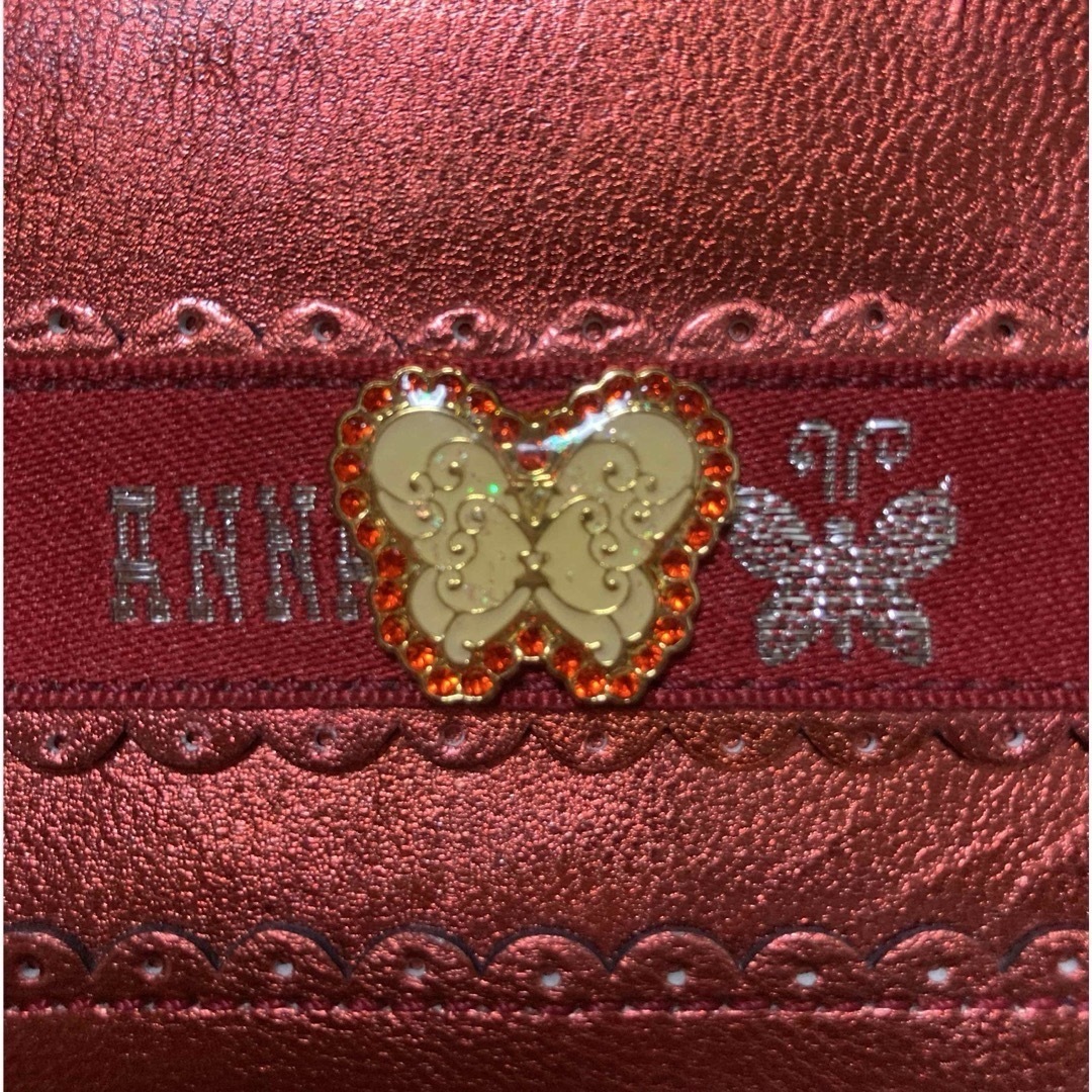 ANNA SUI - ANNA SUI☆長財布☆口金☆がま口☆中古良品☆赤 ANNA SUI - ANNA SUI☆長財布☆口金☆がま口☆中古良品☆赤
