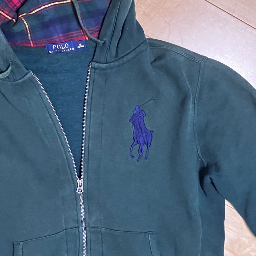 POLO RALPH LAUREN(ポロラルフローレン)のまー様専用　ポロラルフローレン　POLO パーカー　ビッグポニー　緑　M メンズのトップス(パーカー)の商品写真