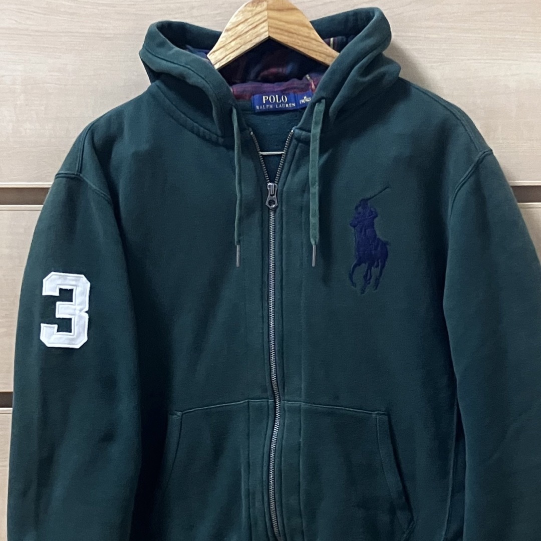 POLO RALPH LAUREN(ポロラルフローレン)のまー様専用　ポロラルフローレン　POLO パーカー　ビッグポニー　緑　M メンズのトップス(パーカー)の商品写真