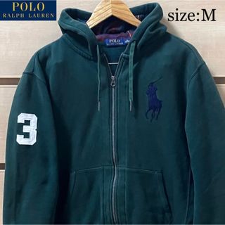 ポロラルフローレン(POLO RALPH LAUREN)のまー様専用　ポロラルフローレン　POLO パーカー　ビッグポニー　緑　M(パーカー)