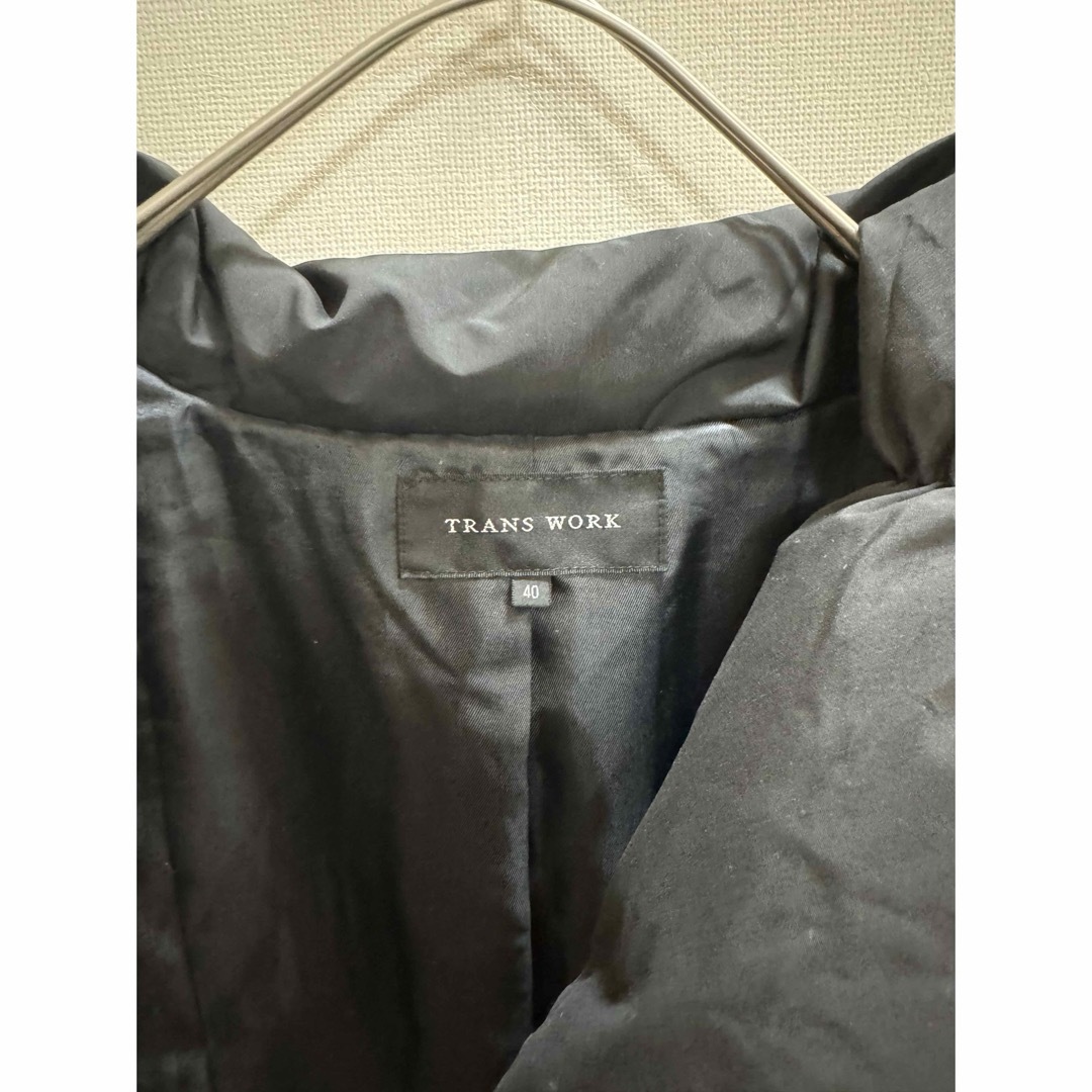 TRANS WORK(トランスワーク)のTRANS WORK ダウンジャケット サイズ40 ブラック レディースのジャケット/アウター(ダウンジャケット)の商品写真