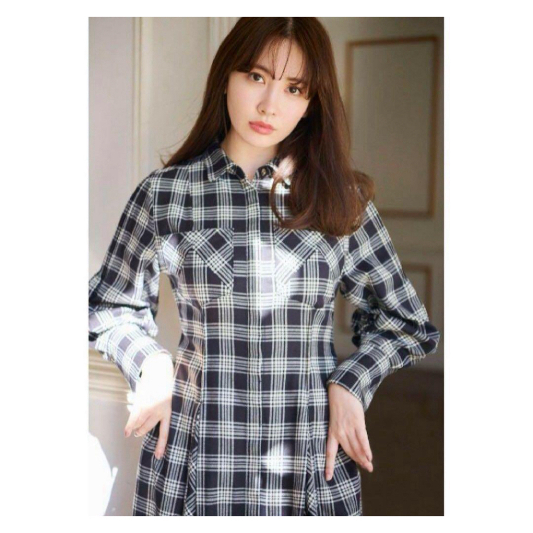 Her lip to - Checkered Pleats Long Shirt Dressの通販 by SNIDEL