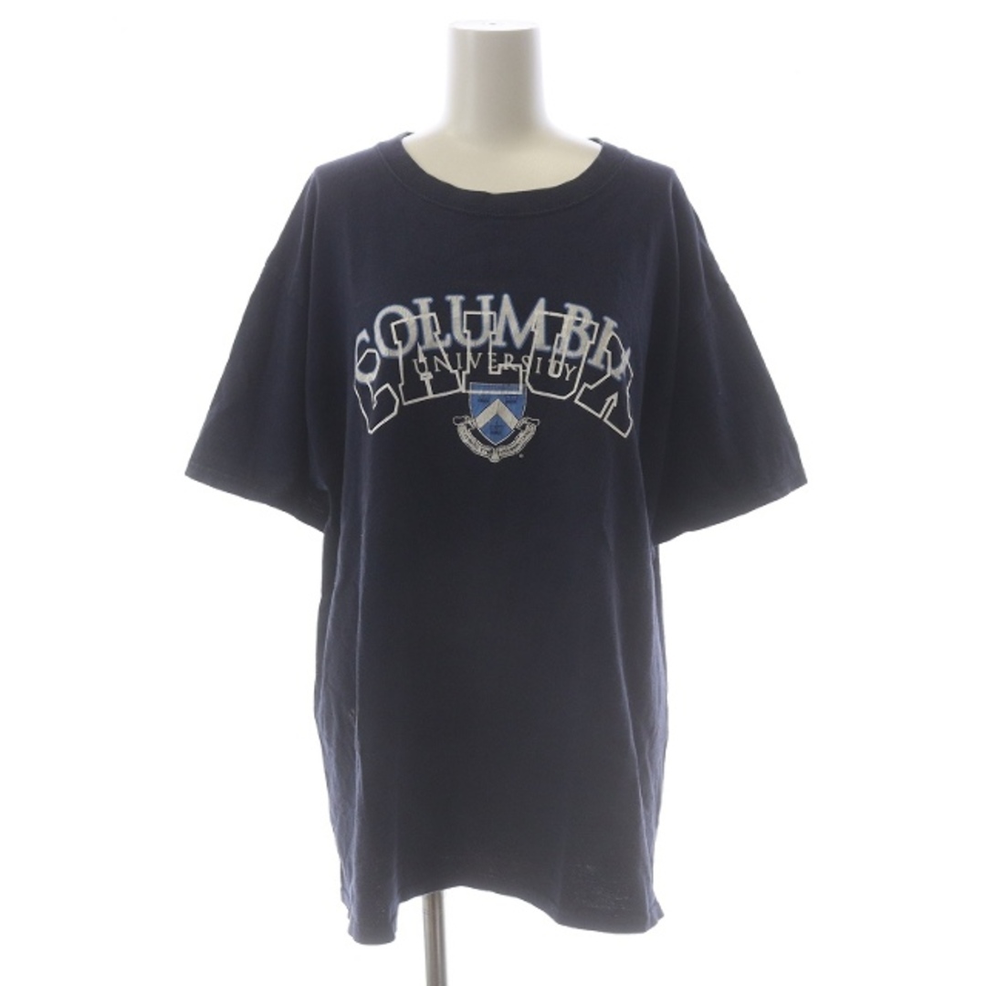 Champion(チャンピオン)のチャンピオン キャラクス Tシャツ カットソー 半袖 ロゴ L 紺 白 水色 レディースのトップス(Tシャツ(半袖/袖なし))の商品写真