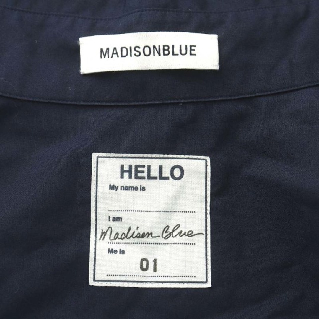 MADISONBLUE(マディソンブルー)のマディソンブルー シャツ ブラウス 長袖 コットン 1 S 紺 レディースのトップス(シャツ/ブラウス(長袖/七分))の商品写真