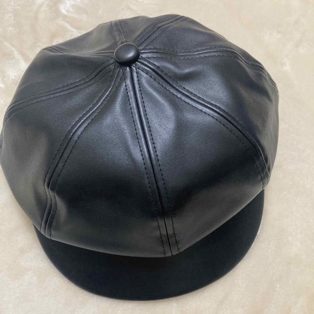 キャスケット　黒 レディースの帽子(キャスケット)の商品写真