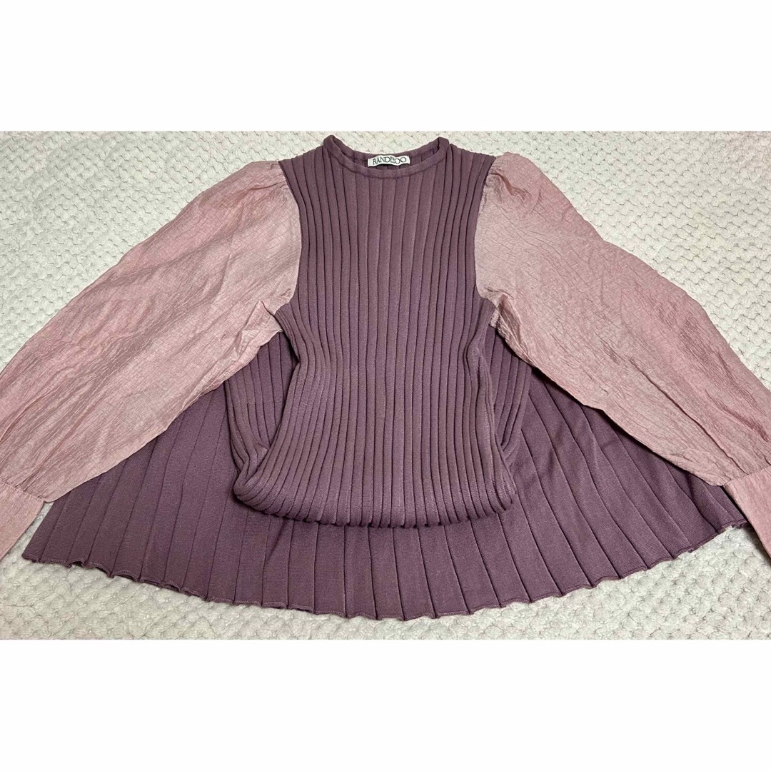 RANDEBOO(ランデブー)のRANDEBOO Puff knit dress パフニットドレス 限定カラー レディースのワンピース(ロングワンピース/マキシワンピース)の商品写真