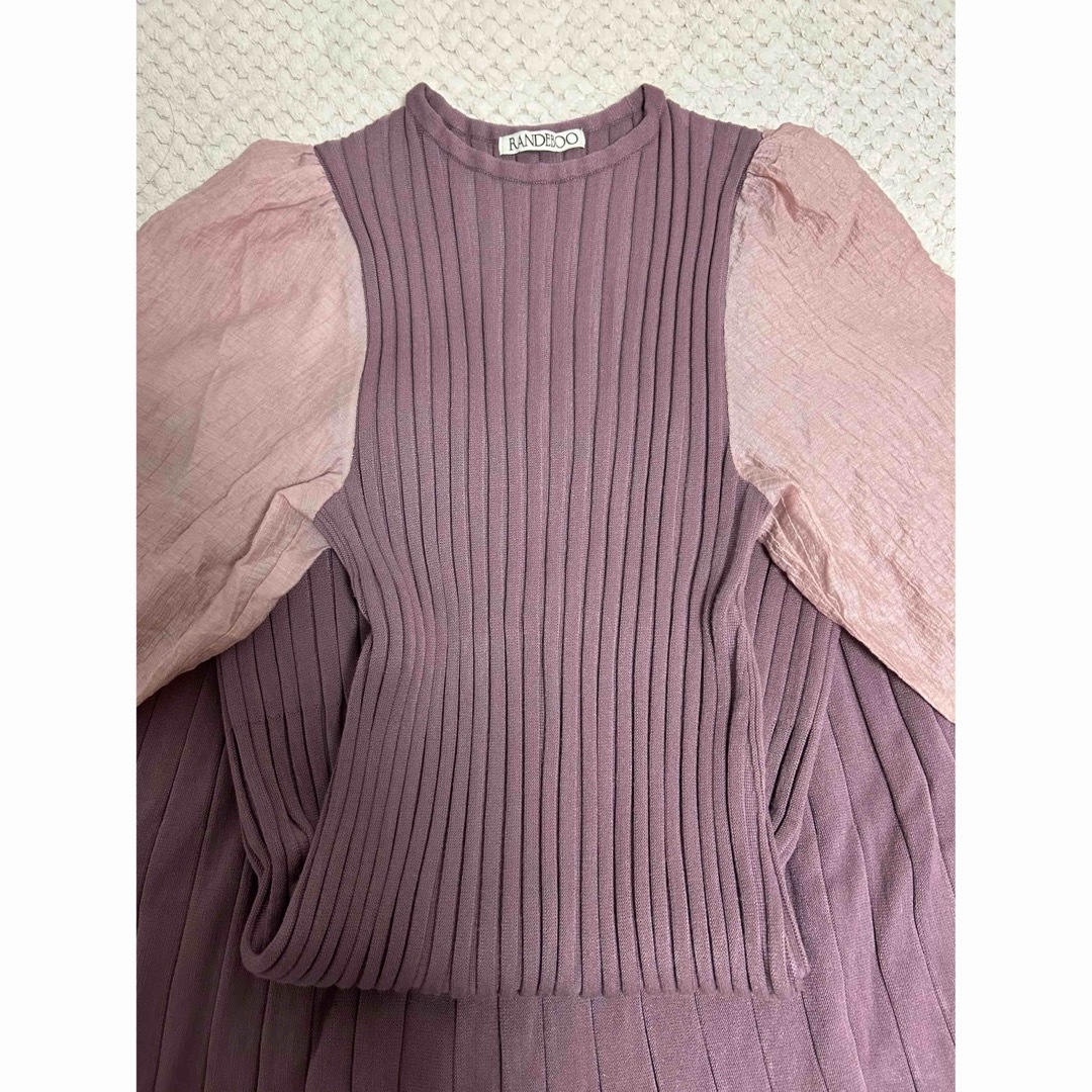 RANDEBOO(ランデブー)のRANDEBOO Puff knit dress パフニットドレス 限定カラー レディースのワンピース(ロングワンピース/マキシワンピース)の商品写真