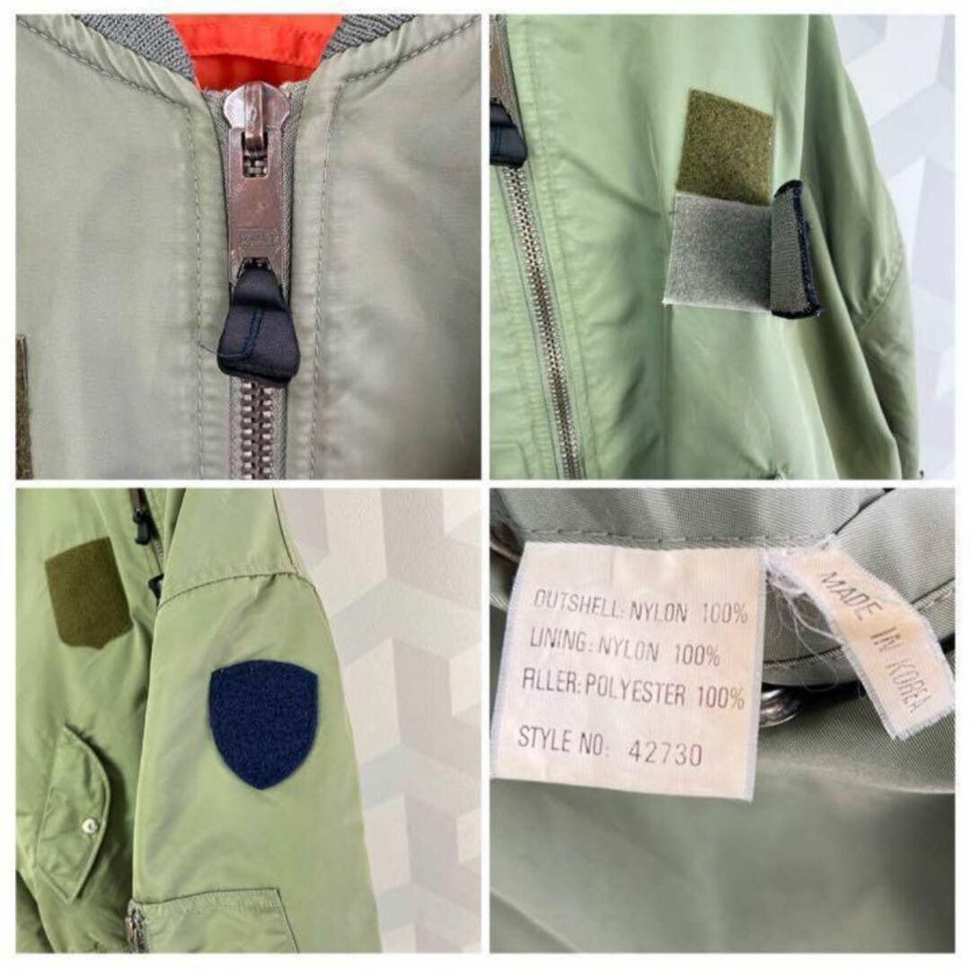 【アビレックス】サイズL MA-1 フライトブルゾン ボンバージャケット 緑フライトジャケット