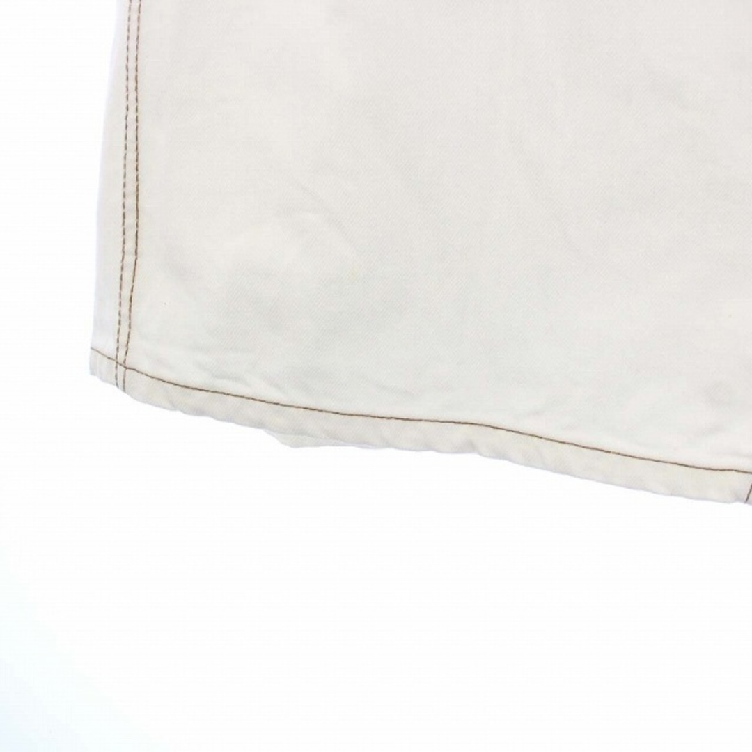 DRIES VAN NOTEN(ドリスヴァンノッテン)のドリスヴァンノッテン デニムスカート ロング 台形 ボタンフライ 34 XS 白 レディースのスカート(ロングスカート)の商品写真