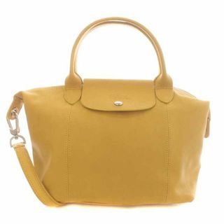 ロンシャン(LONGCHAMP)のロンシャン ルプリアージュ キュイール ハンドバッグ ショルダーバッグ 黄色(ハンドバッグ)